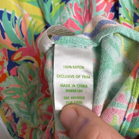 Lilly Pulitzer Harlow Tunic Dress Multicolor, Short Sleeve small J29 - Picture 8 of 9